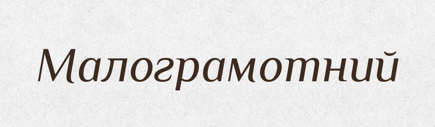 Малограмотний — Великий тлумачний словник сучасної української мови