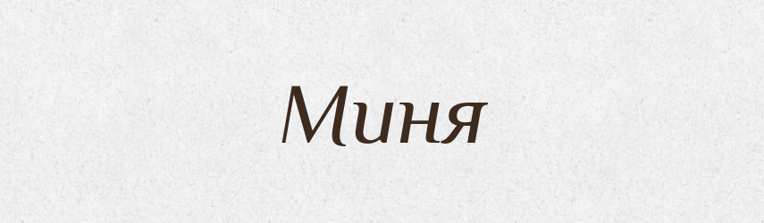 Миня — Великий тлумачний словник сучасної української мови