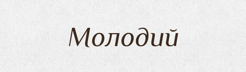 Молодий — Великий тлумачний словник сучасної української мови