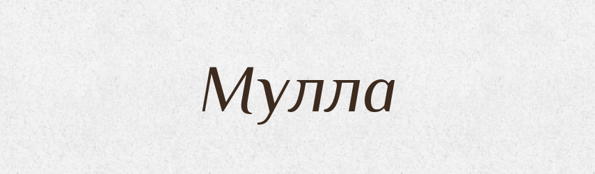 Мулла — Великий тлумачний словник сучасної української мови