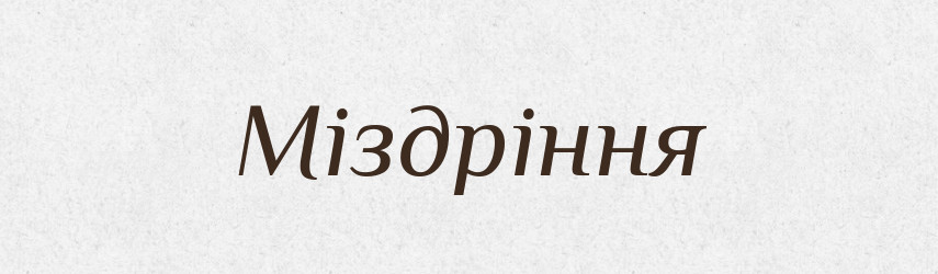 Міздріння — Великий тлумачний словник сучасної української мови