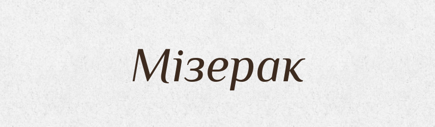 Мізерак — Великий тлумачний словник сучасної української мови