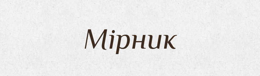 Мірник — Великий тлумачний словник сучасної української мови