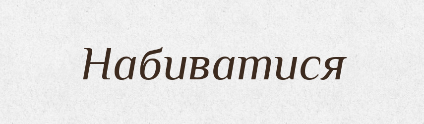 Набиватися — Великий тлумачний словник сучасної української мови