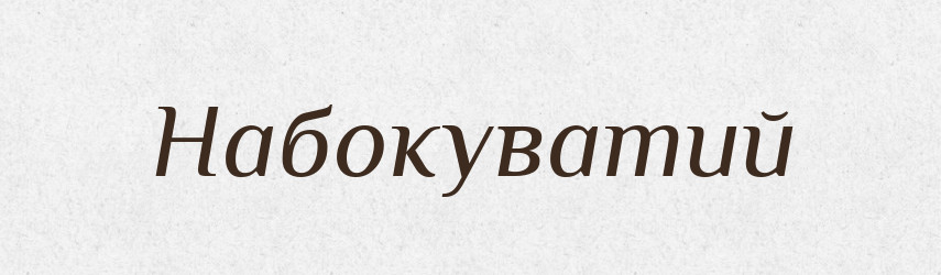 Набокуватий — Великий тлумачний словник сучасної української мови