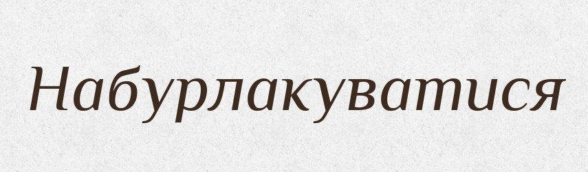 Набурлакуватися — Великий тлумачний словник сучасної української мови