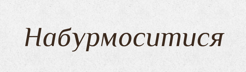 Набурмоситися — Великий тлумачний словник сучасної української мови