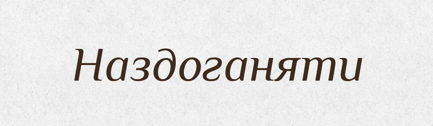 Наздоганяти — Великий тлумачний словник сучасної української мови