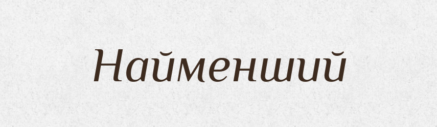 Найменший — Великий тлумачний словник сучасної української мови
