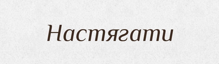 Настягати — Великий тлумачний словник сучасної української мови