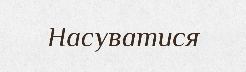 Насуватися — Великий тлумачний словник сучасної української мови