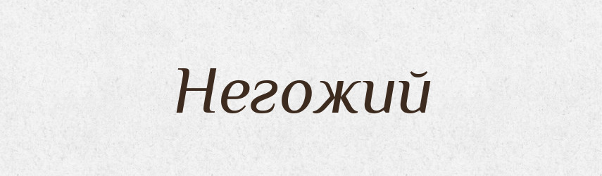 Негожий — Великий тлумачний словник сучасної української мови