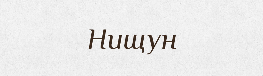 Нищун — Великий тлумачний словник сучасної української мови