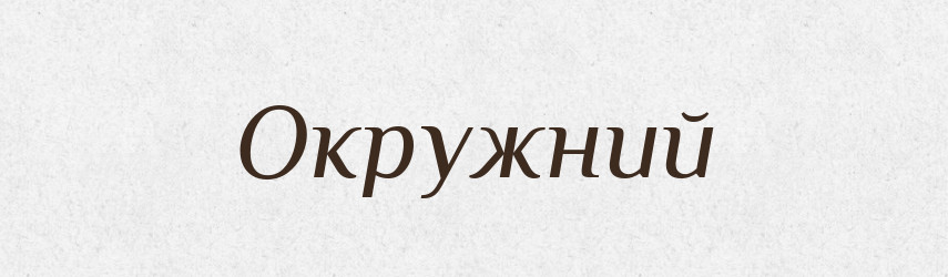 Окружний — Великий тлумачний словник сучасної української мови