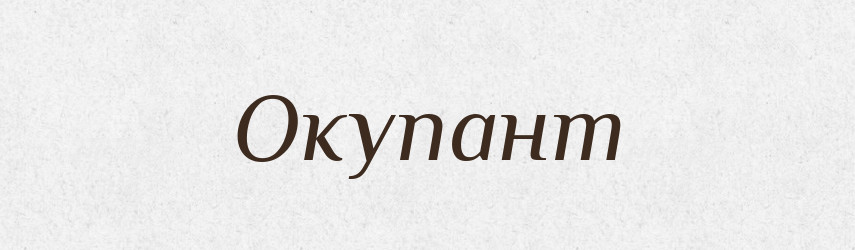Окупант — Великий тлумачний словник сучасної української мови