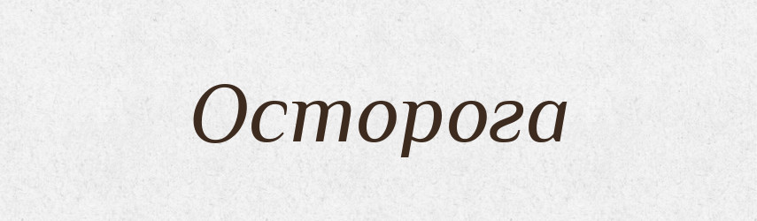 Осторога — Великий тлумачний словник сучасної української мови