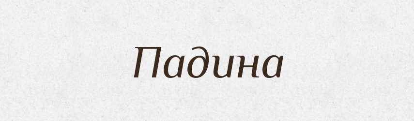 Падина — Великий тлумачний словник сучасної української мови