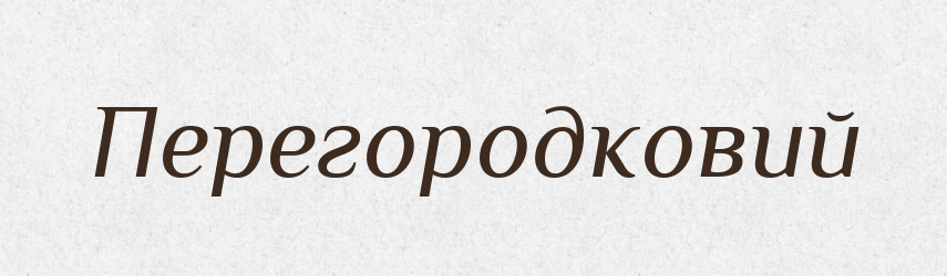 Перегородковий — Великий тлумачний словник сучасної української мови