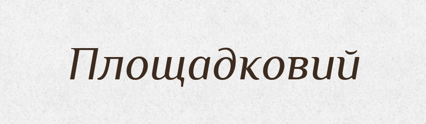 Площадковий — Великий тлумачний словник сучасної української мови
