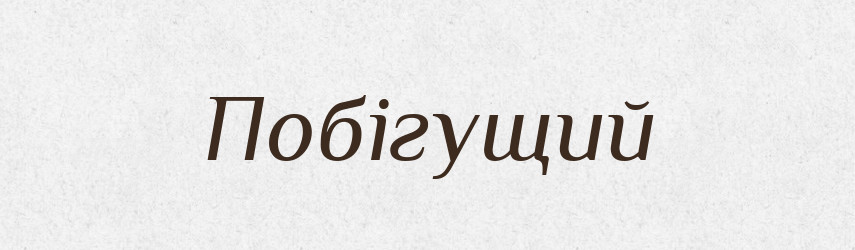Побігущий — Великий тлумачний словник сучасної української мови