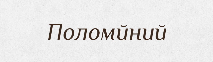 Поломйний — Великий тлумачний словник сучасної української мови