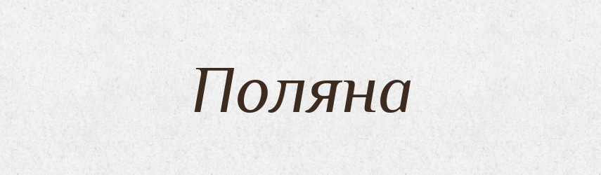 Поляна — Великий тлумачний словник сучасної української мови