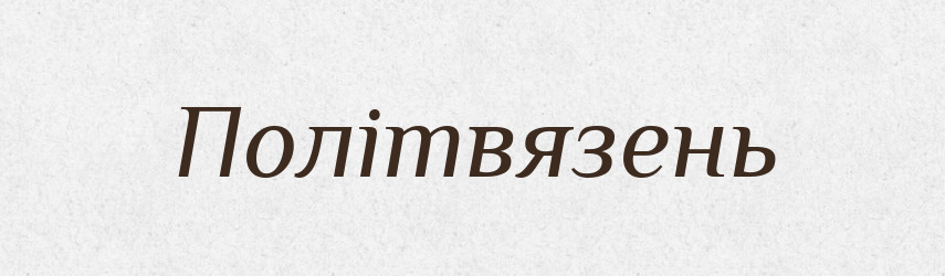 Політвязень — Великий тлумачний словник сучасної української мови