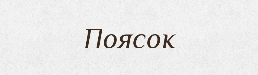 Поясок — Великий тлумачний словник сучасної української мови