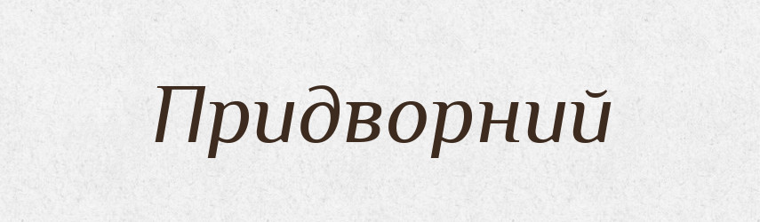 Придворний — Великий тлумачний словник сучасної української мови