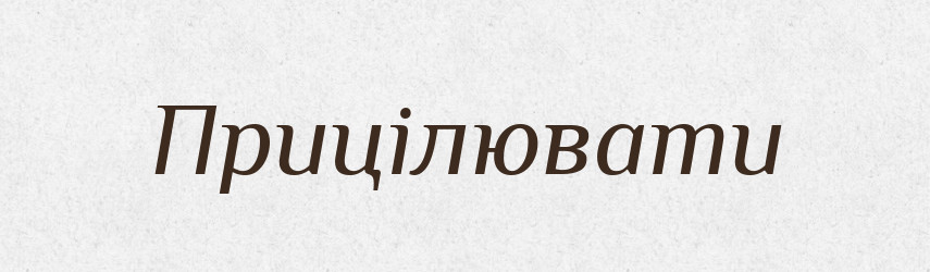 Прицілювати — Великий тлумачний словник сучасної української мови