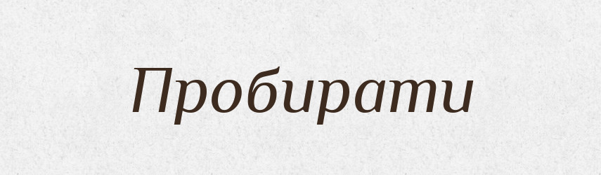 Пробирати — Великий тлумачний словник сучасної української мови