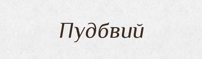 Пудбвий — Великий тлумачний словник сучасної української мови