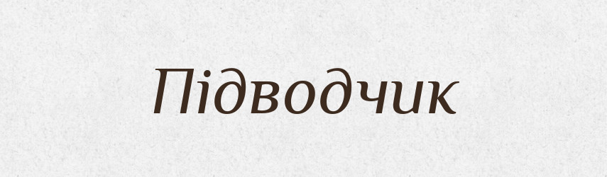 Підводчик — Великий тлумачний словник сучасної української мови