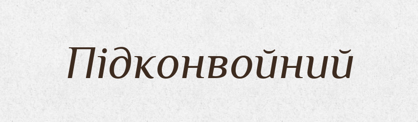 Підконвойний — Великий тлумачний словник сучасної української мови
