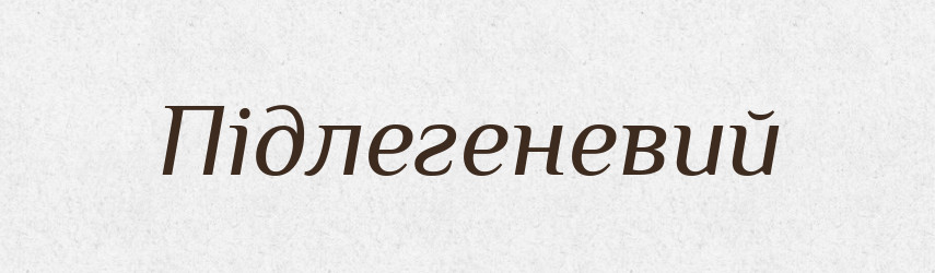 Підлегеневий — Великий тлумачний словник сучасної української мови