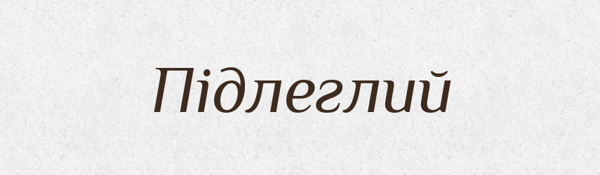 Підлеглий — Великий тлумачний словник сучасної української мови