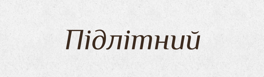 Підлітний — Великий тлумачний словник сучасної української мови