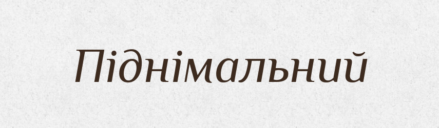 Піднімальний — Великий тлумачний словник сучасної української мови