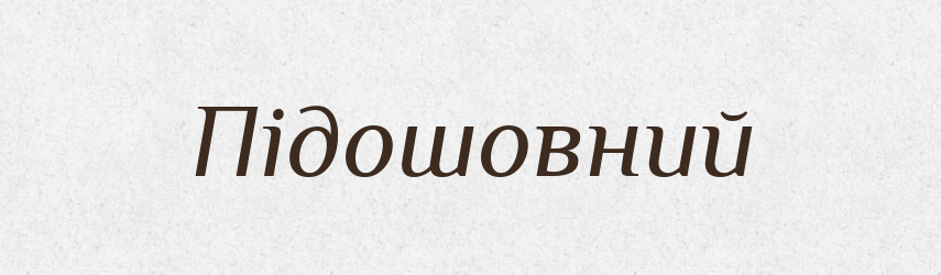 Підошовний — Великий тлумачний словник сучасної української мови