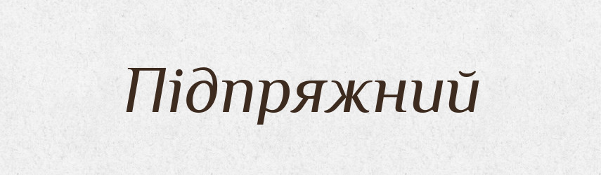 Підпряжний — Великий тлумачний словник сучасної української мови