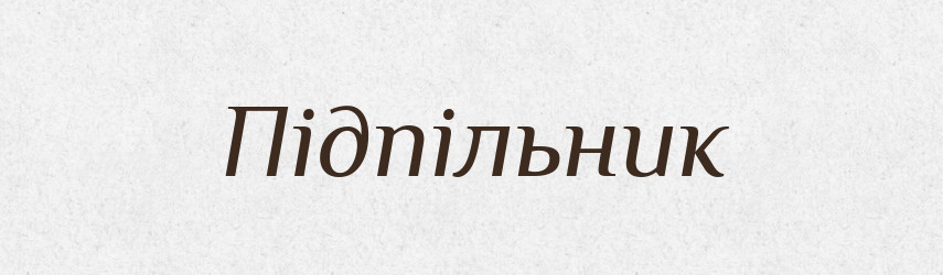 Підпільник — Великий тлумачний словник сучасної української мови