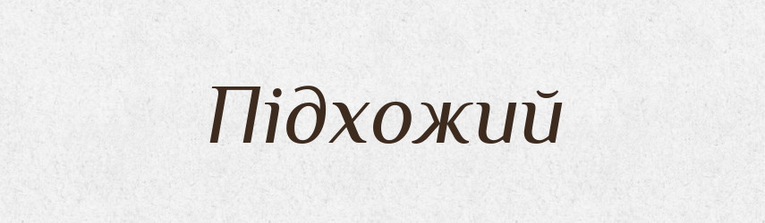 Підхожий — Великий тлумачний словник сучасної української мови
