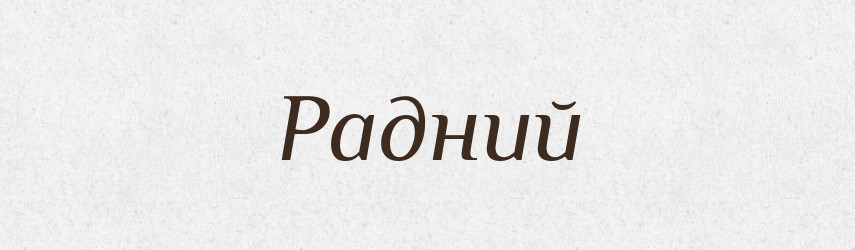 Радний — Великий тлумачний словник сучасної української мови