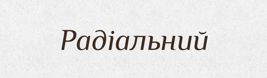 Радіальний — Великий тлумачний словник сучасної української мови