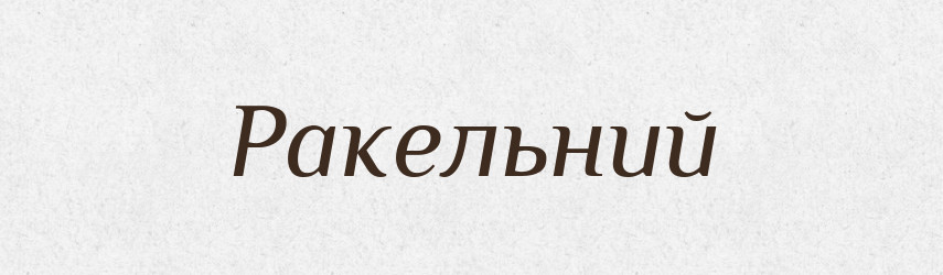 Ракельний — Великий тлумачний словник сучасної української мови