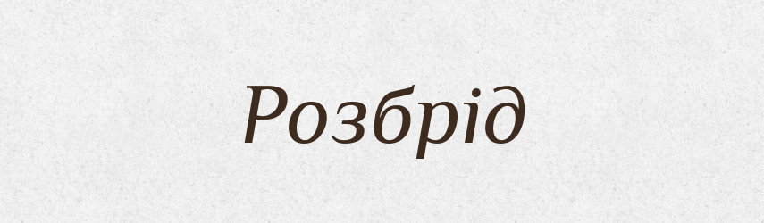 Розбрід — Великий тлумачний словник сучасної української мови