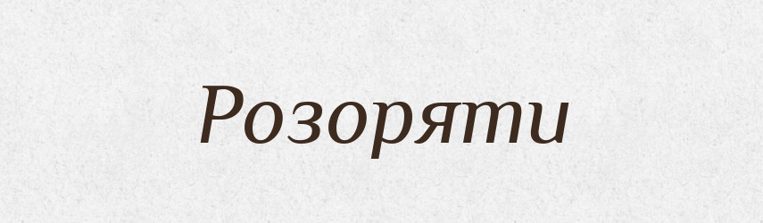 Розоряти — Великий тлумачний словник сучасної української мови