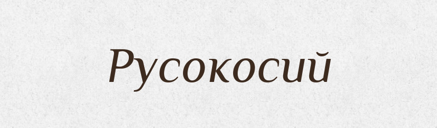 Русокосий — Великий тлумачний словник сучасної української мови