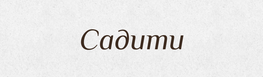 Садити — Великий тлумачний словник сучасної української мови