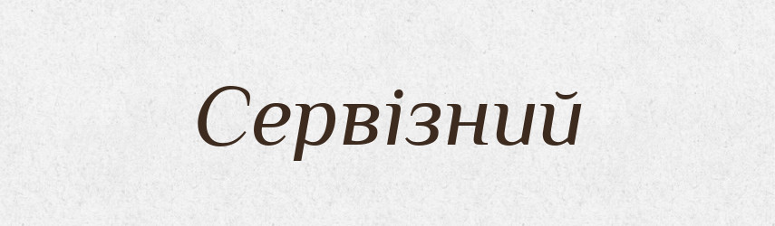 Сервізний — Великий тлумачний словник сучасної української мови